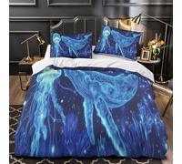 TFEDACVSS Jellyfish Glow Comforter Cover 3D Design Printed Premium 3 Pcs Bedding Set Zipper marine Fantasy Quilt Cover Super Soft Durable for Kids Girls Boys Adults Women Teens Super king（260x220cm）