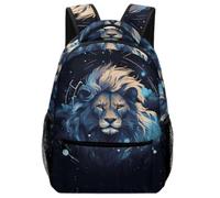 TFEDACVSS Lion Cosmic Art-digital Fantasy IllustrationDaypack PSchool Backpack for Cute Backpack School Bag, Plain Backpack for Teenagers Lots Pockets Trip with Side PocketsOne Size