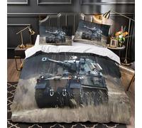 TFEDACVSS Military_vehicle Quilt Cover 3D Design Printed Luxurious 3 Pcs Bedding Set Zipper combat_tank_style Duvet Cover Super Soft All Season for Kids Adults Women Teens Youth Girls King（220x240cm）