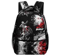 TFEDACVSS Motocross Rider-Stylized Graphic DesignDaypack PSchool Backpack for Cute Backpack School Bag, Plain Backpack for Eenage Lots Pockets Work with Bottle PocketOne Size