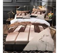 TFEDACVSS Musical Instrument Comforter Cover 3D Design Printed Premium 3 Pcs Bedding Set Zipper Classical Music Quilt Cover Super Soft Durable for Kids Girls Boys Adults Women Teens Single（140x200cm）