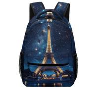 TFEDACVSS Paris Night View-illuminated Tower ScenicDaypack PSchool Backpack for Cute Backpack School Bag, Plain Backpack for Teenagers Lots Pockets Travel with Side PocketsOne Size