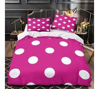 TFEDACVSS Polka Dot Pattern Duvet Cover 3D Design Printed Hypoallergenic 3 Pieces Bedding Set Zipper Quilt Cover Ultra Soft Durable for Teens Kids Girls Boys Women Adults Single（135x200cm）