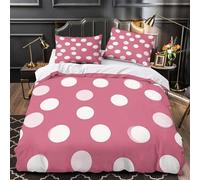 TFEDACVSS Polka Dots Duvet Cover 3D Design Printed Machine Washable 3 Pieces Bedding Set Zipper Comforter Cover Hotel Quality Washable for Adults Kids Women Teens Youth Super king（260x220cm）