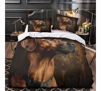 TFEDACVSS Rottweiler Portrait Comforter Cover 3D Print Hotel Quality 3-Piece Bed Set Hidden Zipper classical Quilt Cover Extra Soft Breathable for Adults Women Kids Girls Boys Teens Double（200x200cm）