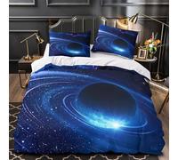 TFEDACVSS Space Planet Rings Comforter Cover 3D Design Printed Premium 3 Pcs Bedding Set Zipper cosmic Galaxy Duvet Cover Super Soft Breathable for Kids Girls Boys Adults Women Teens King（220x240cm）