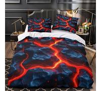 TFEDACVSS Volcanic Flow Comforter Cover 3D Design Printed Luxury 3 Piece Bedding Set Zipper geological Quilt Cover Super Soft Machine Washable for Kids Teens Adults Women Youth Single（135x200cm）