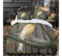 TFEDACVSS Yellow Canary Perched Comforter Cover 3D Print Hotel Quality 3 Pieces Bedding Set Zipper Duvet Cover Ultra Soft Washable for Adults Kids Girls Boys Women Teens Youth Double（200x200cm）