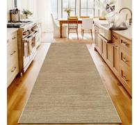 TFEHXYZU Hallway Runner Rugs Non Slip Long Carpet Runners 80 x 250 cm Large Kitchen Rugs Washable Hall Runner Carpet Narrow Rugs for Hallway Entryway Living Room Bedroom Laundry Room Brown