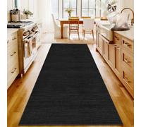 TFEHXYZU Runner Rugs for Hallway Long Kitchen Mats Non Slip Machine Washable Rugs for Kitchen Hallway Laundry Room Runner Absorbent Door Mat Rectangular Customizable Hallway Carpet Black 100 x 300 cm