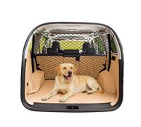 TFENG Universal Dog Guard for Car Boot, Adjustable Chew Proof Pet Safety Net, Double Layer Dog Barrier for SUV & VAN, Rear Seat Car Dog Guard for Safe Driving (120×90CM)