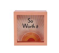 TFER Piggy Money Bank Coin Bank for Adults, Girls, Boys, Kids Clear Money Jar Unbreakable Plastic Money Box for Child (Pink)