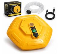 TFFUAM Floating and Rechargeable Bait Bucket Aerator, 3000mAh Battery Powered Live Bait Aerator with IPX7 Waterproof Design, Ultra Quiet Air Pump for 5-30 Gallons Bait Tank, Fish Tank, Livewell
