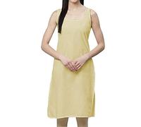TFGO Women Cotton Long Full Camisole Slips for Kurti/Kurta (as8, alpha, m, regular, regular) Beige