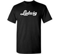 TFHBNMXD Ludwig Drums Music Instrument T Shirt Black(Large)