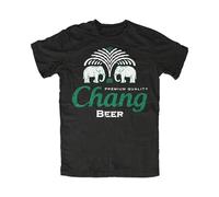 TFHsedftr3 Chang Beer T-Shirt ThailandElephantBangkokLogoHangoverFunCultMen's Short-Sleeve T-Shirt Black 3XL
