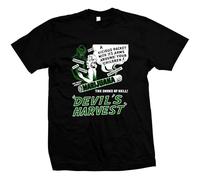 TFHsedftr3 LING The Devil's Harvest - Hand Silk ScreenedPre-Shrunk 100% Cotton T-Shirt Black XXL