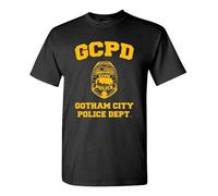 TFHsedftr3 YHGF GCPD Gotham City Police DEPT - Arkham Game - Mens Cotton T-Shirt Black L