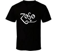 TFHsedftr3 Zoso T-Shirt Graphic Tee for Men Black S