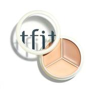 TFIT Cover Up Pro Concealer Palette - 3-in-1 Full Coverage Color Correcting Cream (Hydrating, 01 Neutral, 0.52 Oz) for Dark Circles, Spots, Puffiness - High Coverage Eye Corrector for All Skin Tones