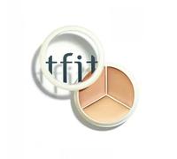 TFIT Cover Up Pro Concealer Palette - 3-in-1 Full Coverage Color Correcting Cream (Hydrating, 02 Warm, 0.52 Oz) for Dark Circles, Spots, Puffiness - High Coverage Eye Corrector for All Skin Tones