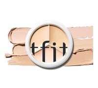 TFIT Multi-Use Pot Concealer - Triple Palette | High-Pigmented, Full Coverage & Crease-Proof | Korean Concealer for Dark Circles, Redness & Blemishes (00 Light, 15g)