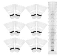 TFixol 12pcs Nylon Shuttlecocks Plastic Badminton Balls Windproof Shuttlecock for Indoor Sports