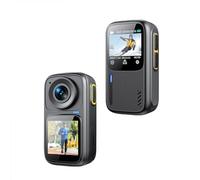TFixol 4K/30FPS Sports Camera WiFi Camera Dual Screen 6-Axis -Shake Control APP Remote Control with Housing Underwater 30M Video Pre Built-in Battery for Surfing Diving Black