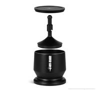 TFixol 58mm Alu um Alloy Coffee Po er Picker Dosing Cup with Dosing Ring Blind Shaker Coffee Po er Receiver Container Pr Coffee Espresso Distribution Tool Fits 58mm Portafilter Black 58mm