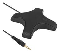 TFixol Conference Microphone 360° Omnidirectional Condenser PC Mic Plug & Play 3.5mm for Video Conference Chatting Gaming Online Class Skype VoIP Calls Black