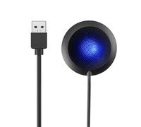 TFixol Desktop USB Conference Speakerphone Microphone 360° Omnidirectional Condenser Plug & Play PC Computer Mic Compatible with Windows for PC Laptop Video Conference Chatting Gaming Online Black