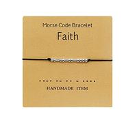 TFixol Handmade Morse Code Bracelet Adjustable Jewelry for Men Women Couples