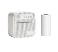 TFixol Portable color thermal printer, label printer, p printer, portable thermal pr with 1 roll of printing paper white A