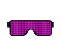 TFixol USB Chargeable Light Glasses Glasses Fashionable Luminous Eyeglasses Glowing Glasses for Daily Decoration Club KTV Par Costumes Purple