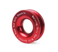TFixol Winch Snatch Recovery Rings 41000 Break Strength Rope Retention Pulley Trailer Towing Wheel for ATV UTV S Truck Off-Road Vehicle Red