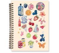 TFKFJLF Cute Preppy Y2K Ghost College Notebook, Cute Composition Notebook, Preppy School Supplies, Cute Notebooks Spiral Journal for Women, College Ruled Spiral Notebook (ghost) 5.5x8.3Inch