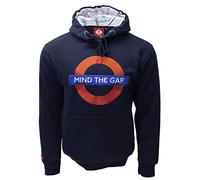 TFL™129 Licensed Unisex Mind The Gap™ Chain Stitch Embroidery Hooded Sweatshirt (S) Navy