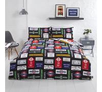 TFL Duvet Cover Sets Transport for London Underground Signs Tube Map Bedding