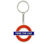 TFL Licensed London Underground Mind The Gap Keyring - Iconic Tube Roundel Metal Key Ring, British London Souvenir Gift for Tourists, Commuters & Travel Lovers