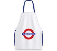 TFL London Underground Logo Apron Professional for BBQ, Baking, Cooking for Men Women / 100% Cotton, Craft Making (By LILAJ)