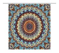 TFOSO Mandala Shower Curtain,Indian Hippie Bohemian Floral Abstract Art Print Bathroom Curtain Polyester Waterproof Fabric Decor 66x72in（168x183cm）