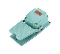 TFS-402 Green Silver aluminum shell AC 250V 15A 1NO 1NC Momentary Treadle Pedal Foot Switch w Cable Gland Control switch
