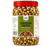 TFS Unsalted Chana 600g, Roasted Unpeeled Chana, No Added Salt Crunchy Gram Snack, Ready to Eat Indian Snack, No Onion No Garlic, Tea-Time, Lunchbox & Family Jar