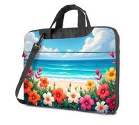 TFSW 14 Laptop Sleeve Beachside Blossoms: A Serene Coastal Scene Laptop Bag Computer Cases For Laptops Computer Backpack For M(29x40cm)