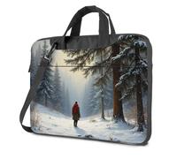 TFSW 14 Laptop Sleeve Winter Solitude: A Man In The Snowy Forest Laptop Bag Computer Cases For Laptops Computer Backpack For M(29x38cm)