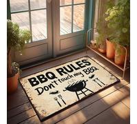 TFSW Autumn Door Mats Outdoor Weekend Bbq Chef: Meat Lovers Welcome! Doormat Outdoor Door Mats For Home Entrance Large Door Mat(50X80CM)