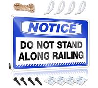 TFSW Backyard Bar Decor Notice Do Not Stand Along Railing Tin Sign Metal Sign Decor Vintage Bar Signs For Home Bar Wa(20X30CM)