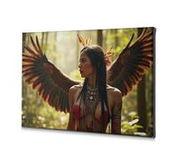 TFSW Bathroom Wall Decor Angel In The Forest: A Mystical Encounter Canvas Decorative Picture Bathroom Decor Home Decor Wall(30x40cm)