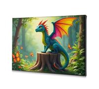 TFSW Bathroom Wall Decor Dragon In The Enchanted Forest Canvas Decorative Picture Bathroom Wall Decor Home Decor Wall(20x30cm)