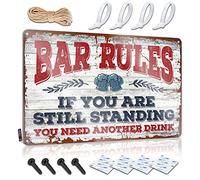 TFSW Beer Decor Bar Rules Sign Man Cave Sign Decor Decor For Man Cave(20X30CM)